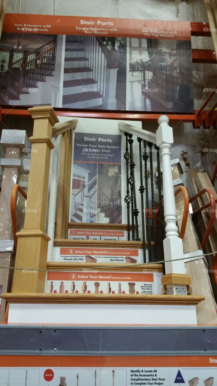 Stai and railing display