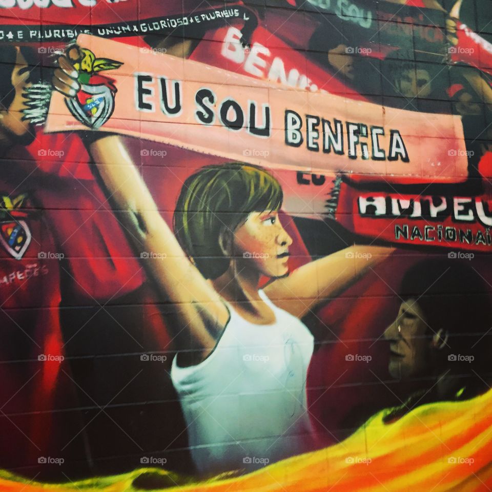 Benfica. Graffiti near the Benfica stadium