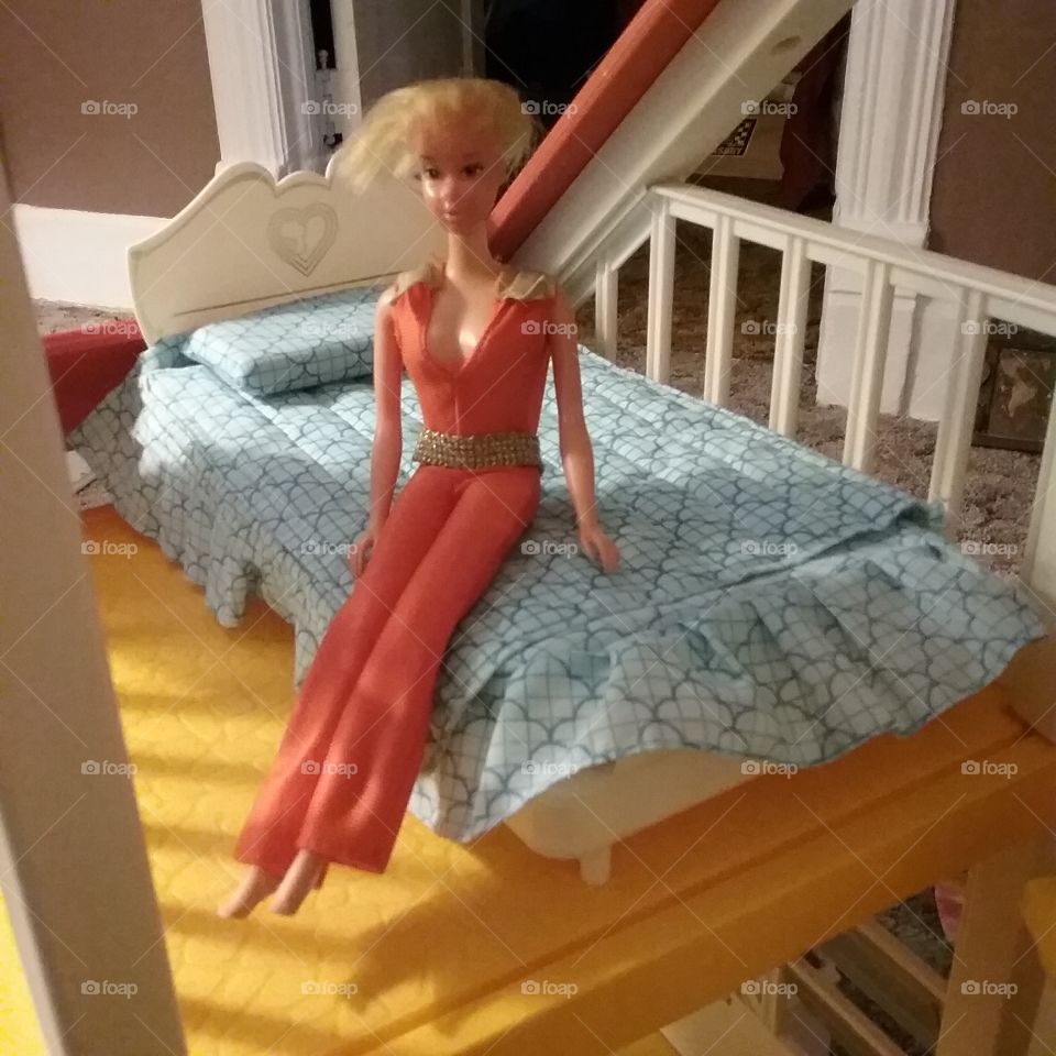 Vintage Barbie in disco suit