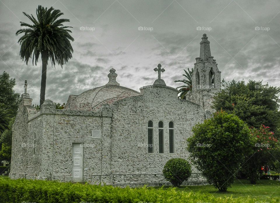 Seashell Chapel. Seashell Chapel, La Toja Island, Galicia