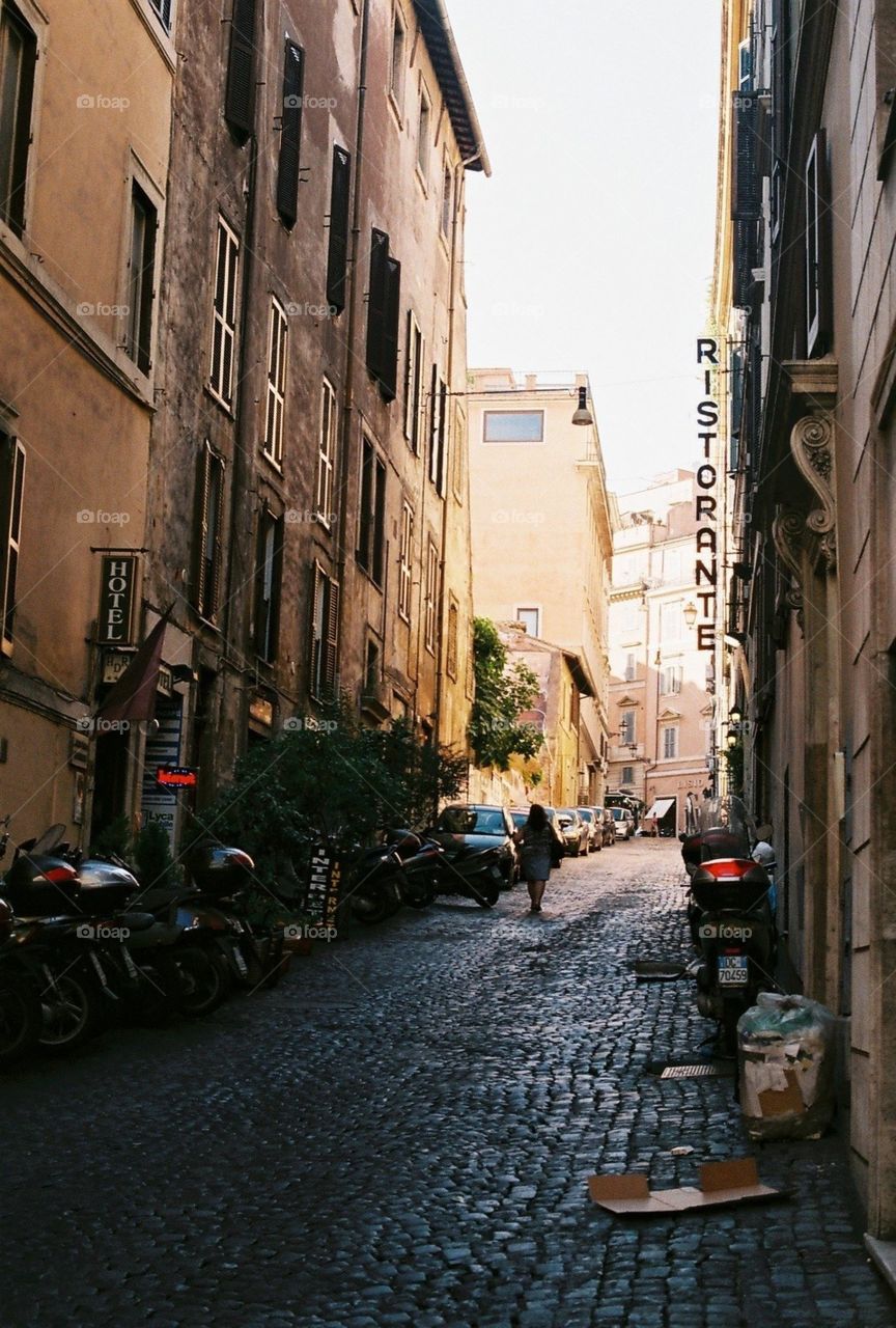 Side street in Rome, Italy