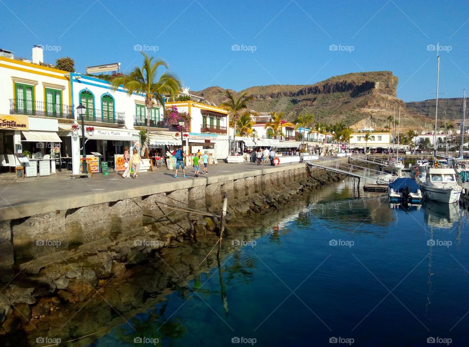 Puerto De mogan view on gran canaria Canary Island in Spain