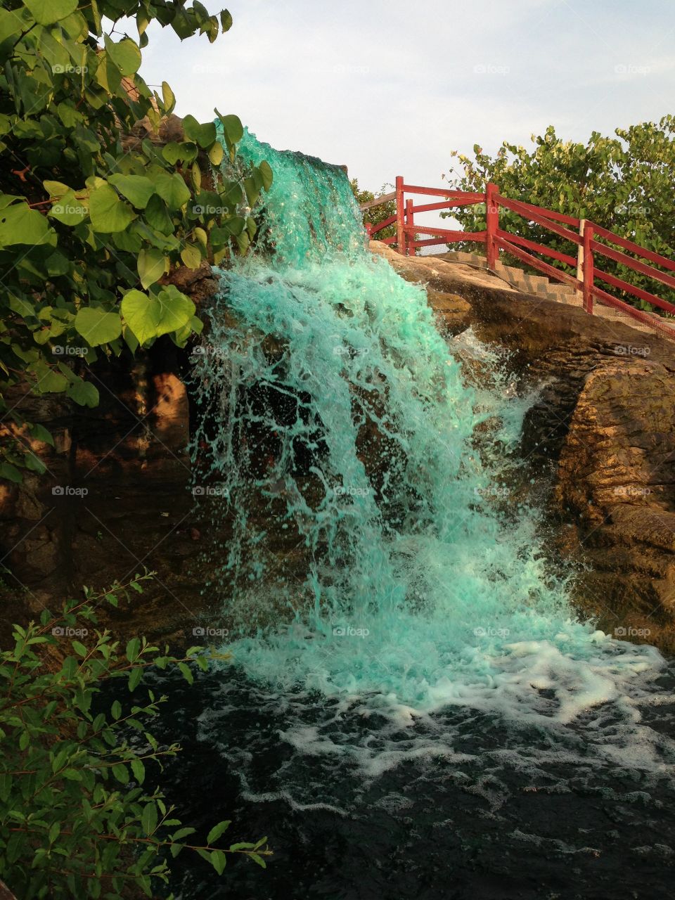 Blue waterfall 
