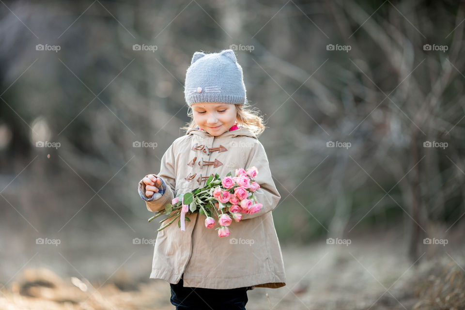 Cute Little girl outdoor portrait 