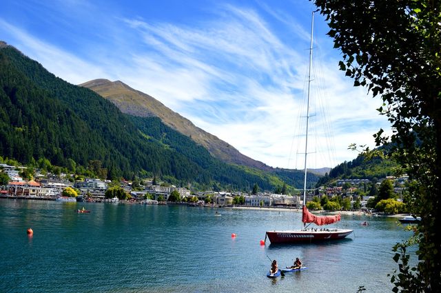 Lakeside view of queenstown