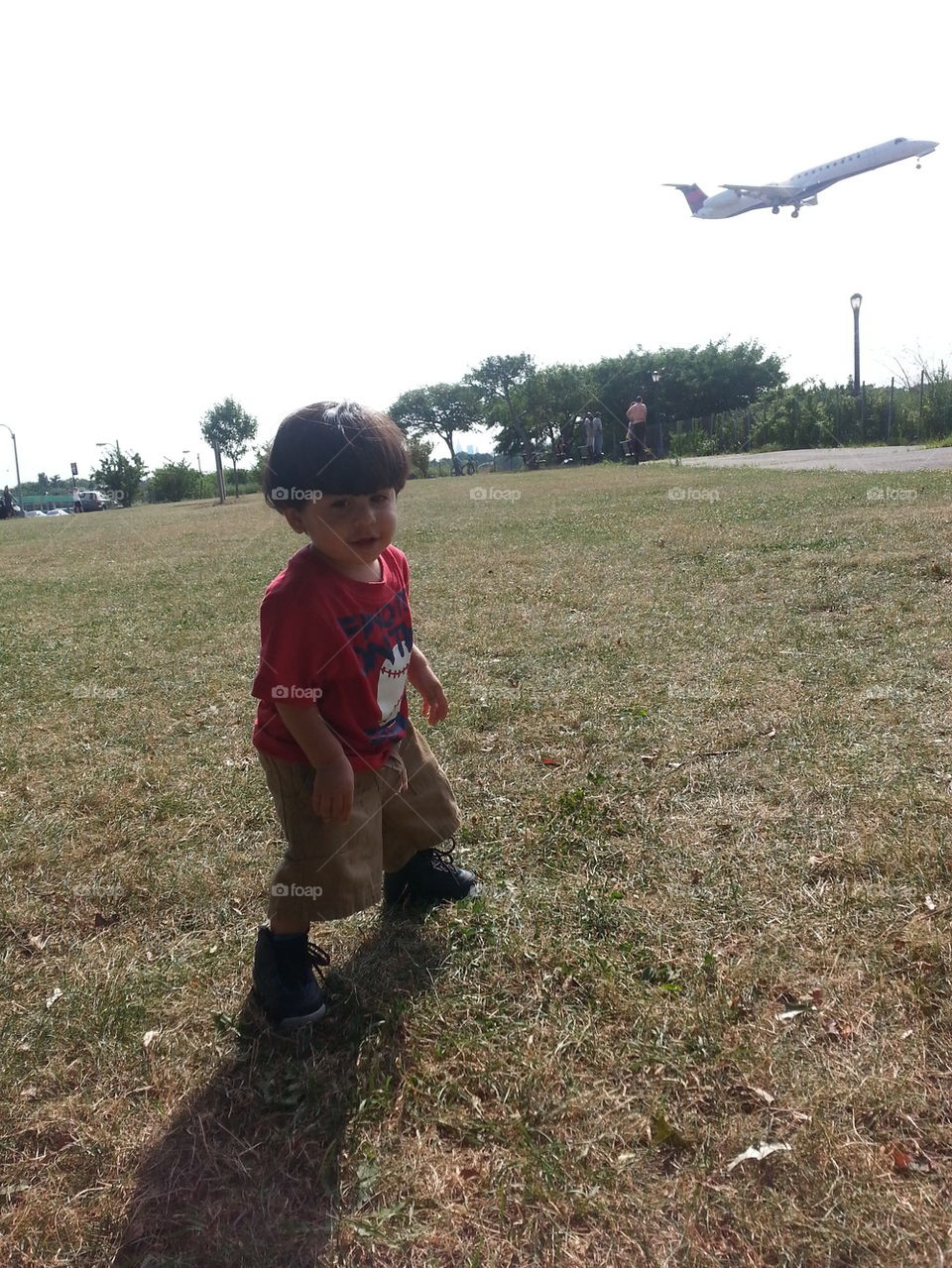 Baby and plane