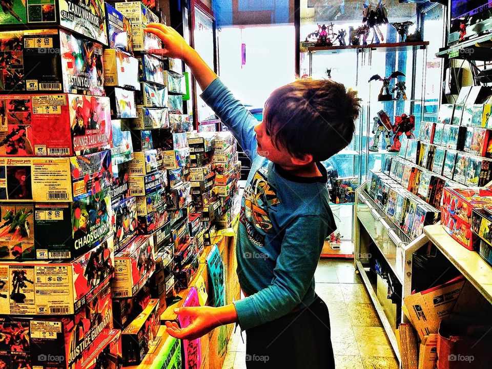 Boy In Toy Store