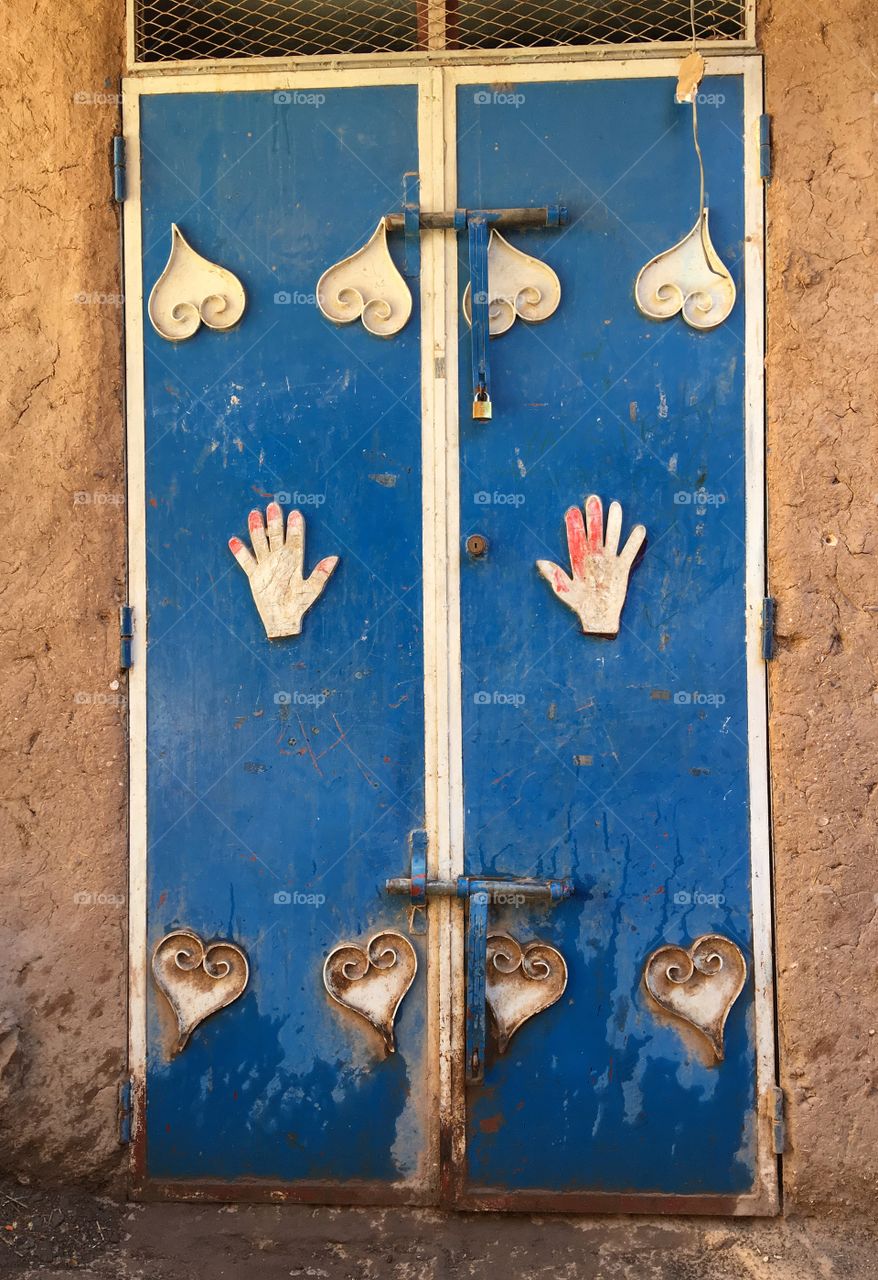 Door, Handle, Wall, Old, Art