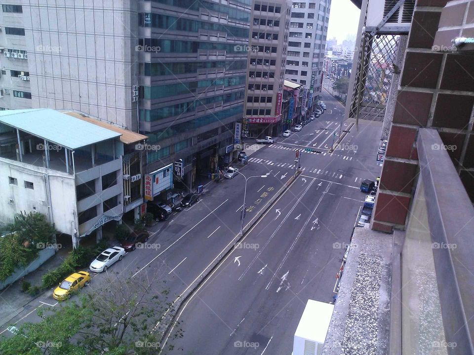 Empty unmanned street