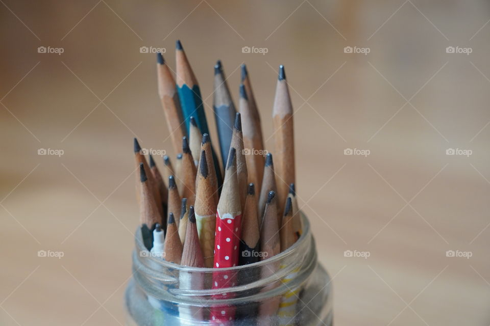 Pencils in a jar