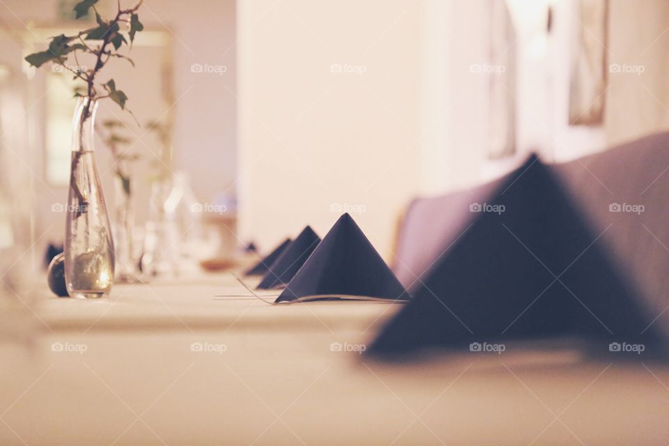 Table setting with copy space 