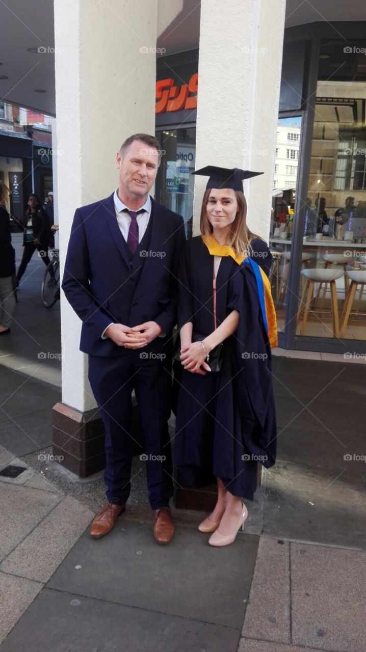 Graduation. Father and daughter 