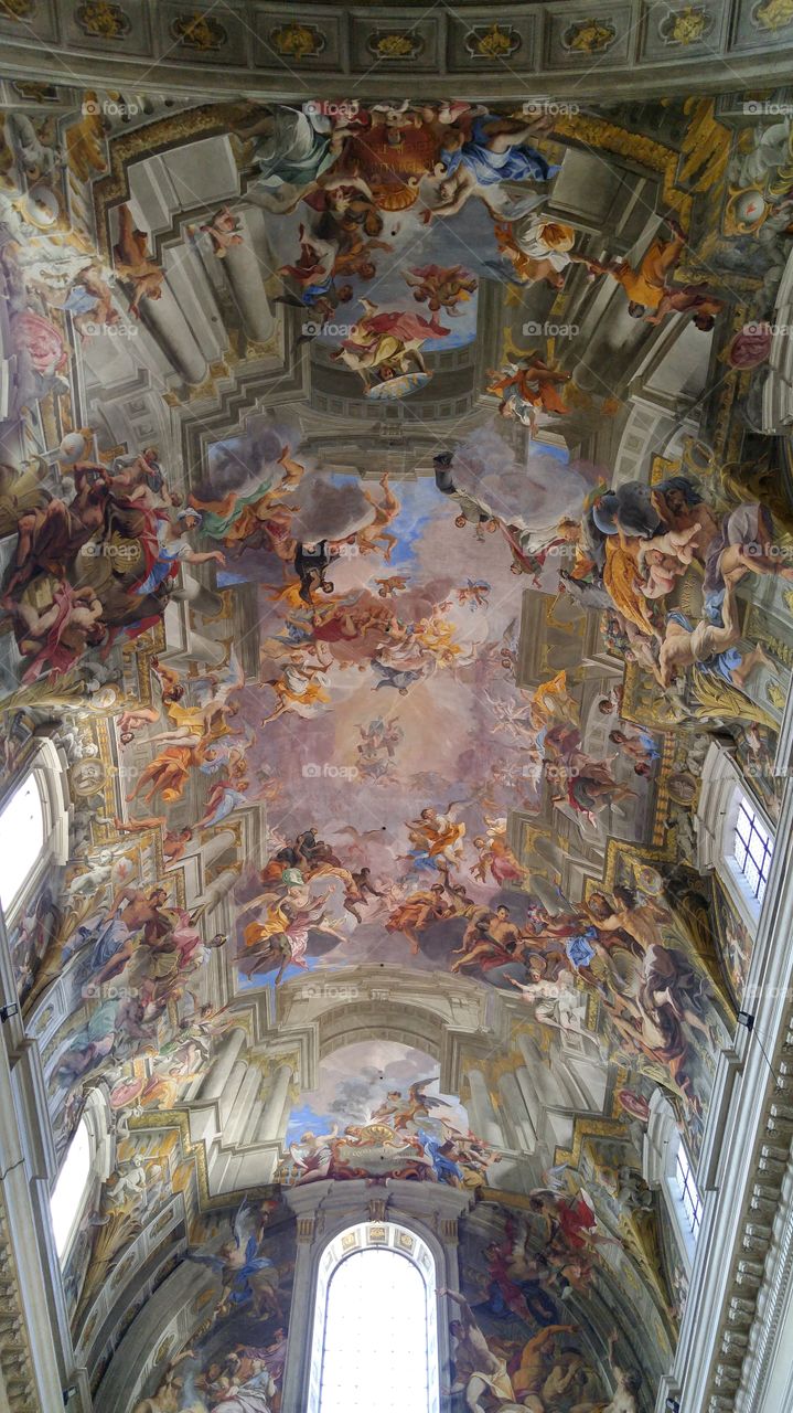 Church, Ceiling, Inside, Art, Religion