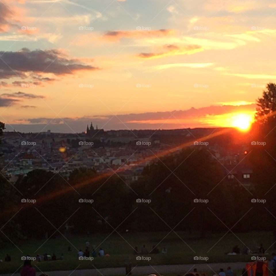 Prague sunset