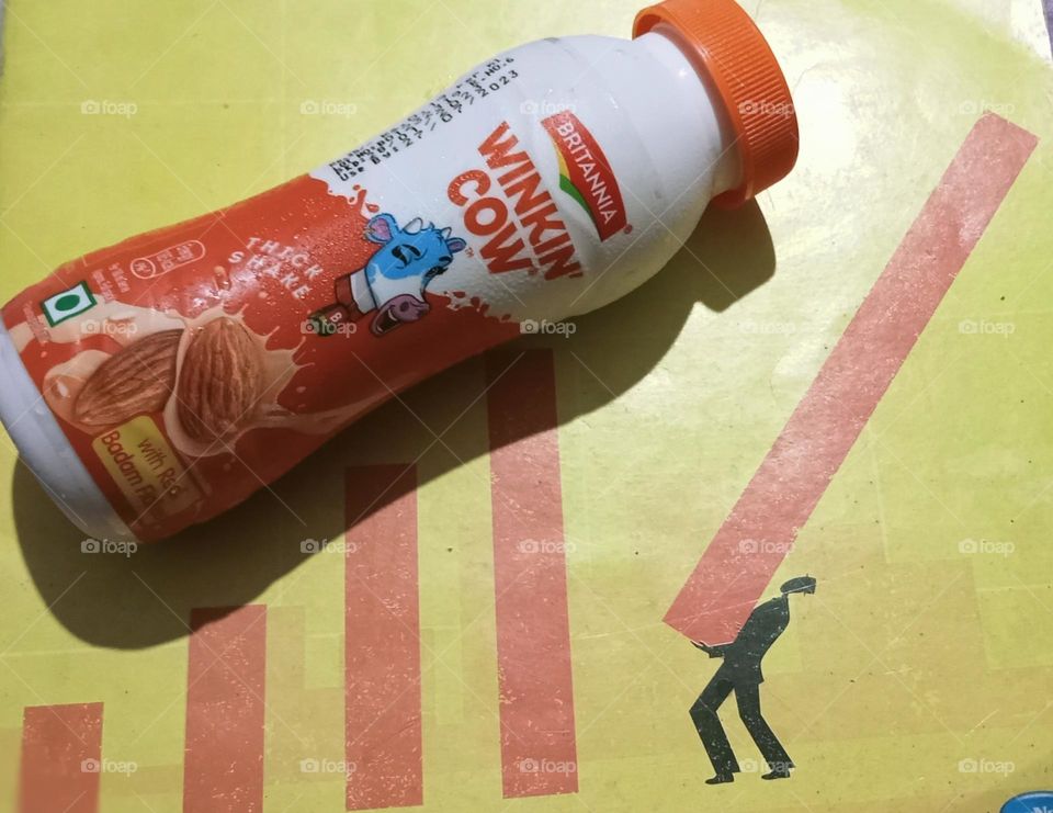 Britannia's Winkin Cow Thick Shake with Badam Flakes. Badam milk is good source of Calcium and vitamin D. which helps to keep the bones stronger. Britannia is trusted brand, we can trust. Very delicious π we can enjoy now this summer π