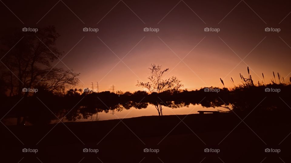 As the late afternoon turns into evening so does the enormous colours of the sunset sky.  
