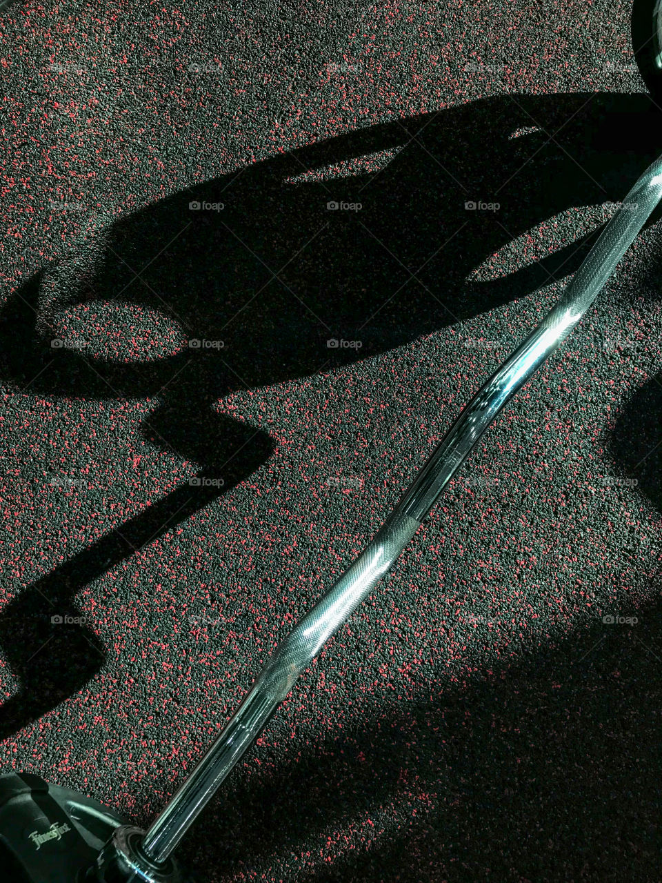 Gym equipment with morning shadow 