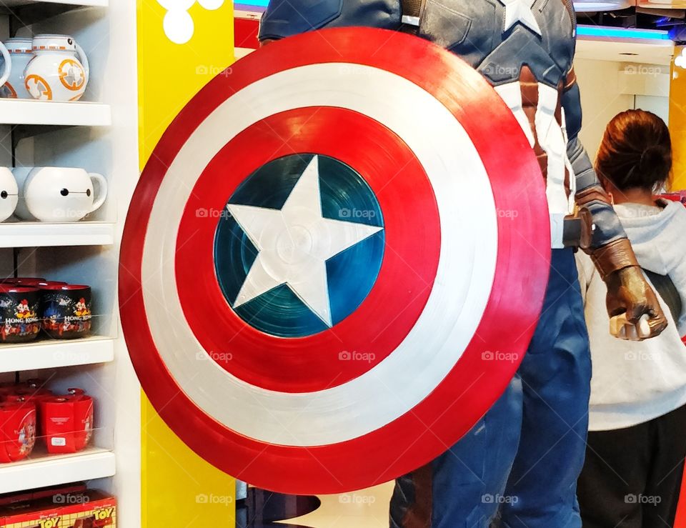 Shield of superhero , Embarcadero, San Fransisco
