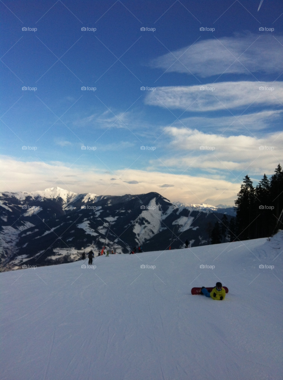 austria snow sky blue by campbell380