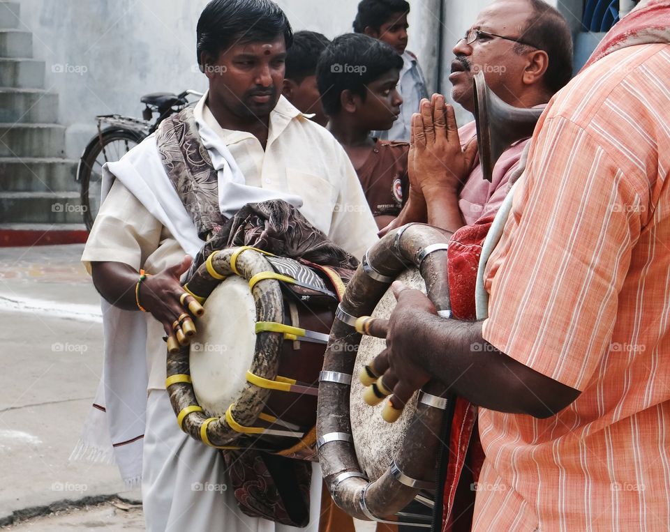 Mridangam is a musical instrument, played in southern India