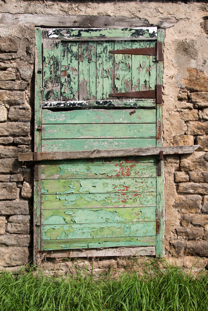 green door old paint by mparratt