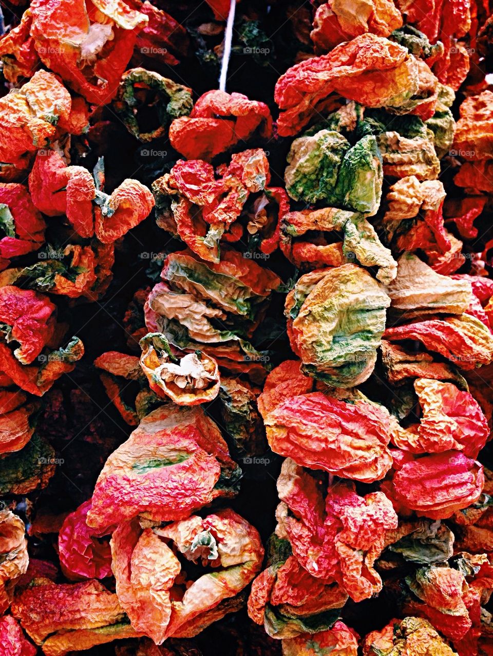 Dry Colorful Peppers