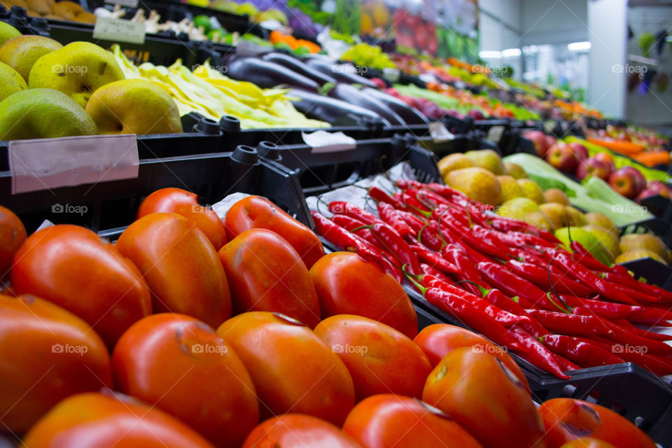 Fresh vegetables at organic fair