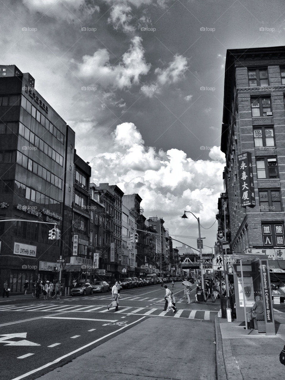 street clouds newyork blackandwhite by liberty