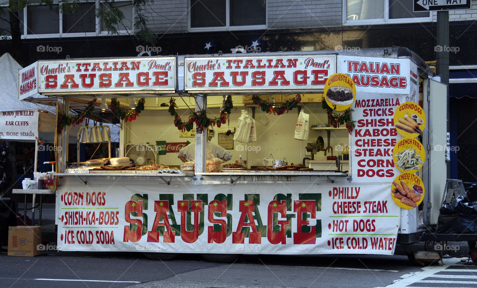 sausage stand street fair