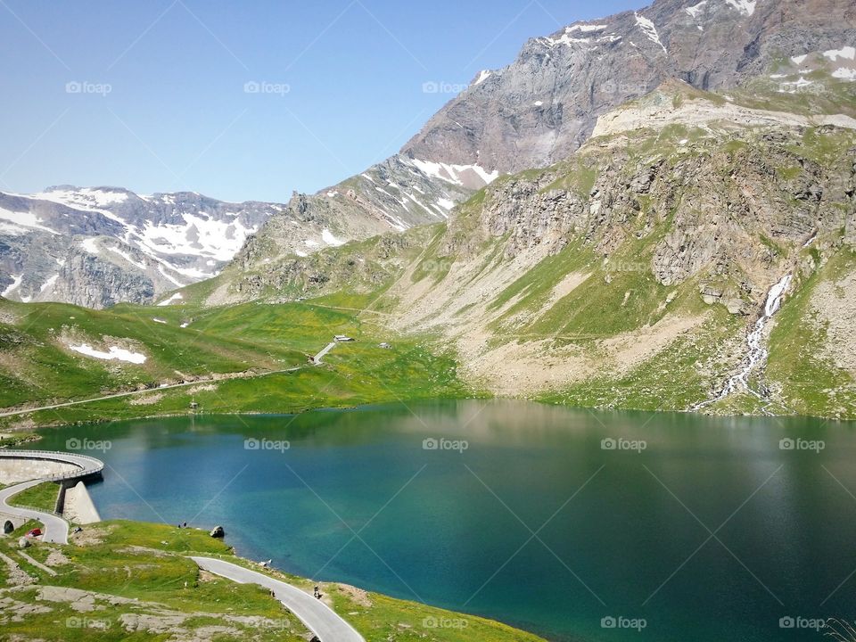 A pristine alpine lake, in Gran Paradiso National Park.