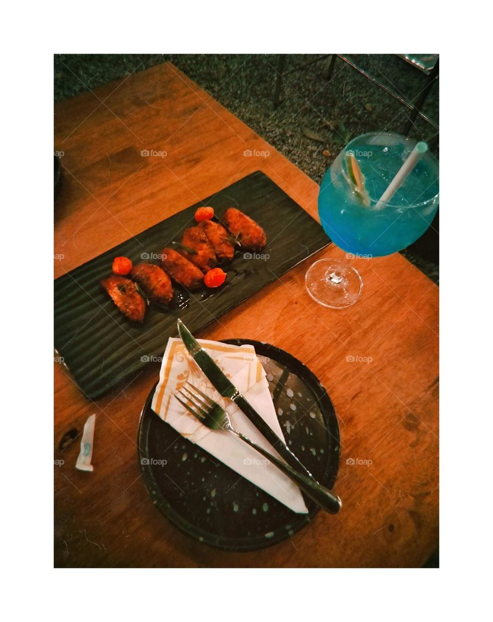 It was a very simple dinner.