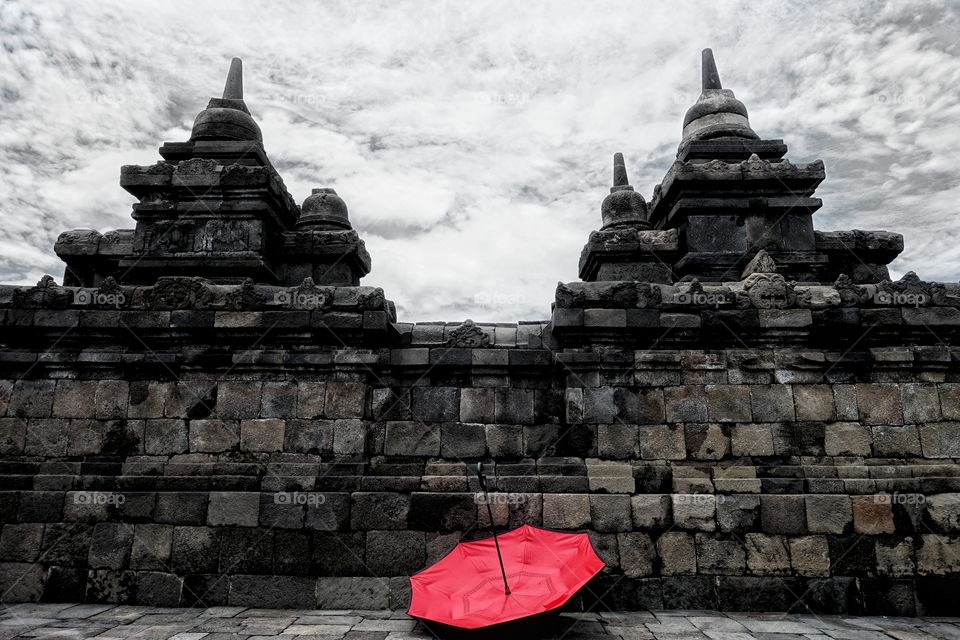 Umbrella in a temple