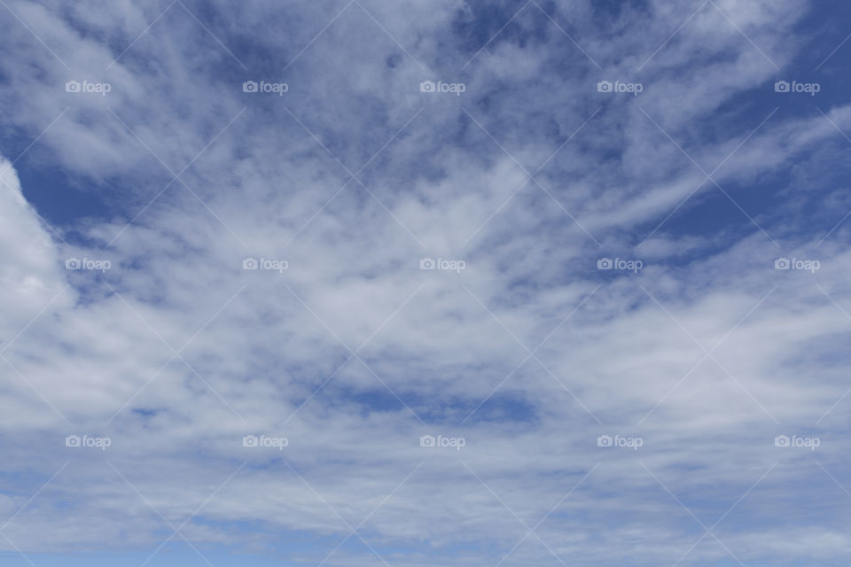 Blue sky with clouds.