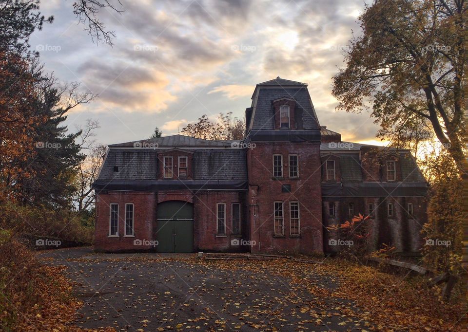 An abandoned carriage house, built in 1873