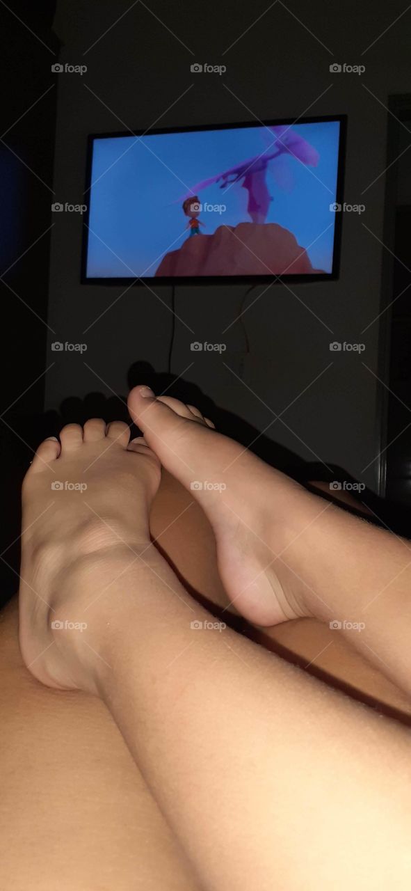 Me and the puppy watching Netflix lying down.