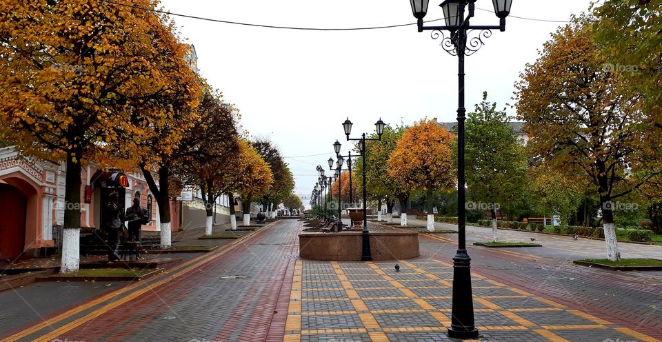 Autumn in Cheboksary street
