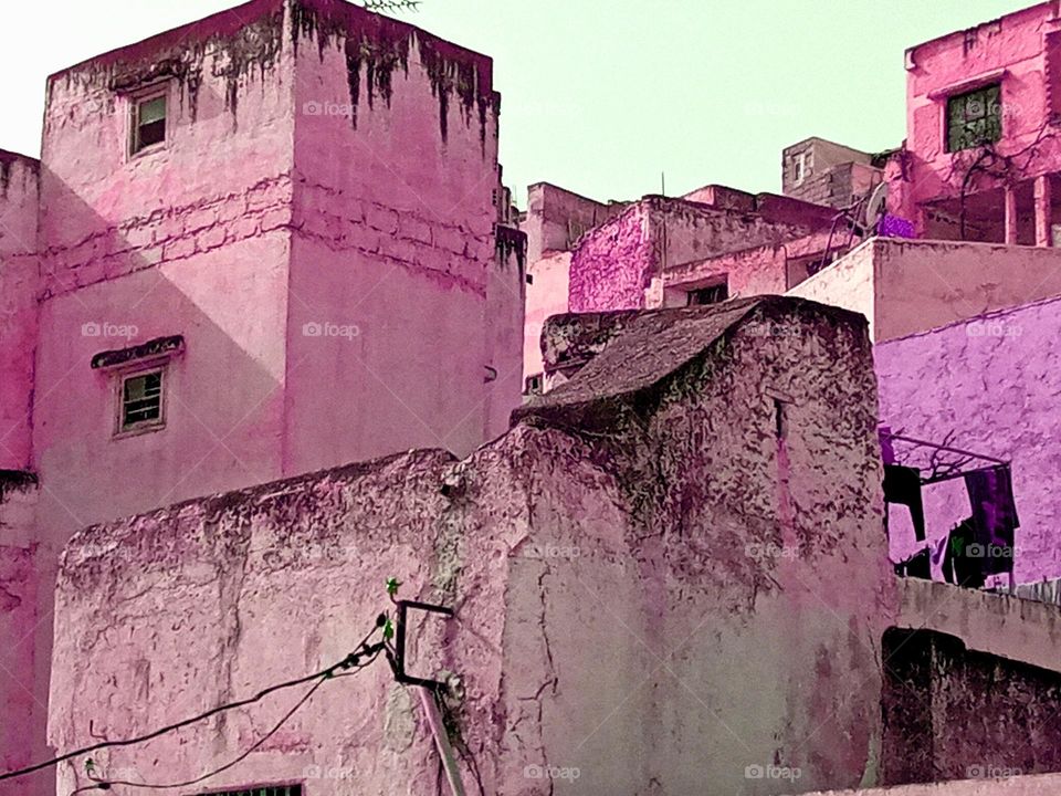 Old building in village Bhalil of morocco