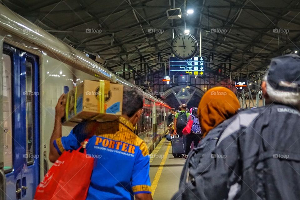 Boarding to the train