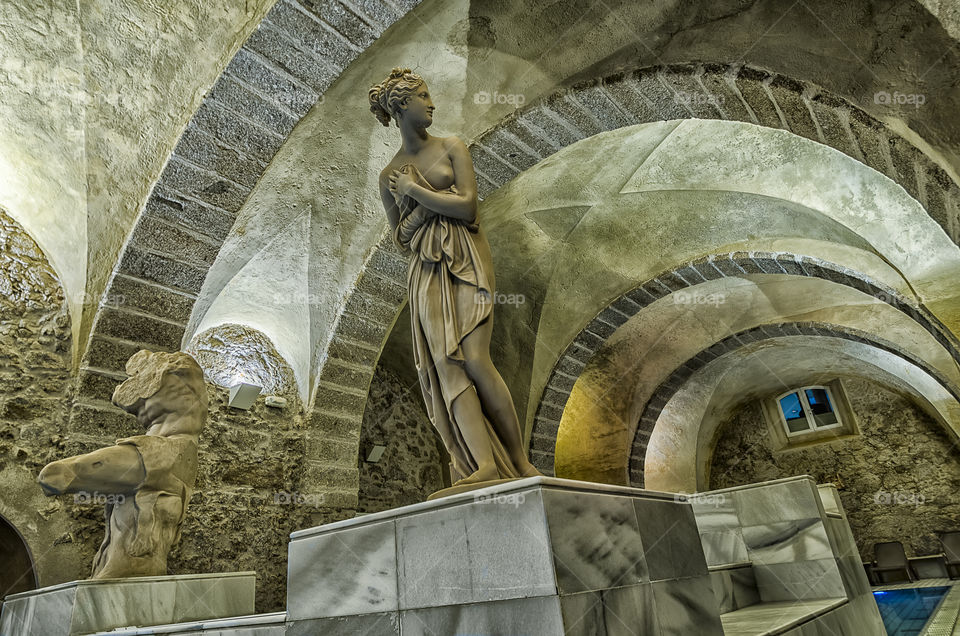 Diosa romana en las termas