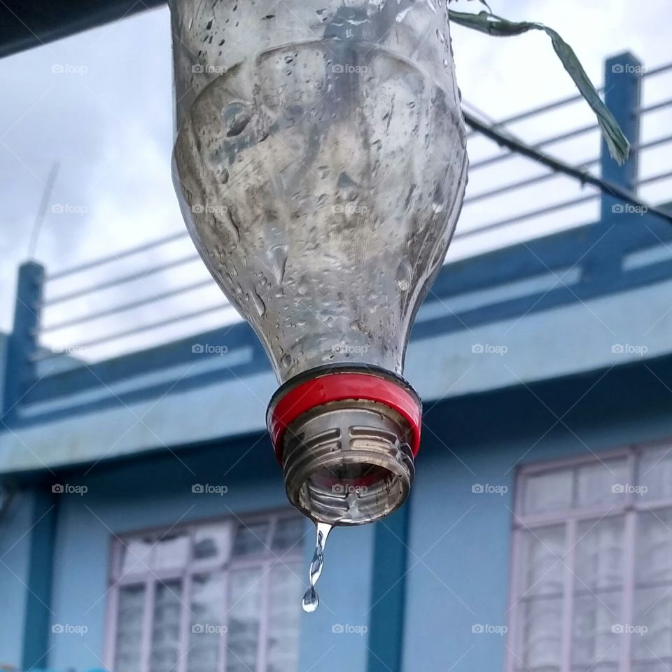 Water bottle droplet