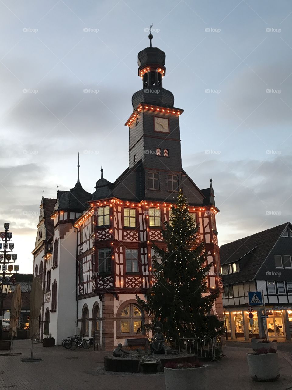 The beauty of dusk during Christmastime in Germany 