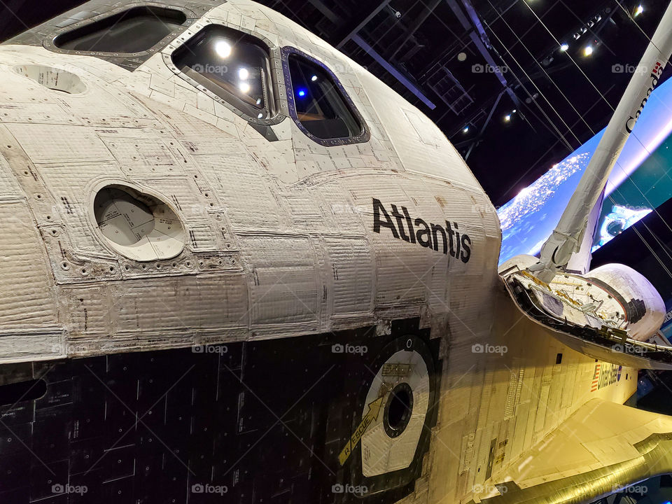 The Space Shuttle Atlantis on display at Kennedy Space Center in Florida