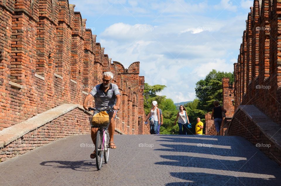 A biker in Verona
