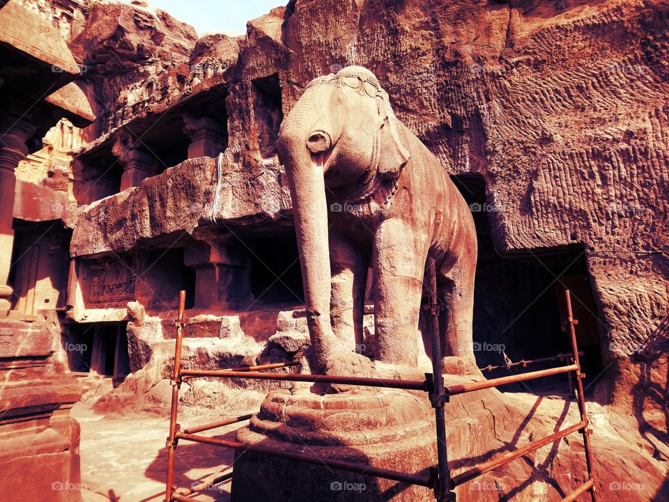 Ellora Elephant Sculpture