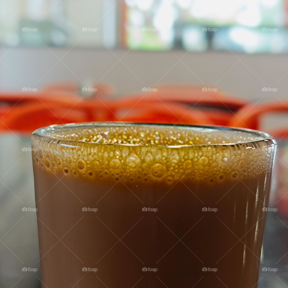 Morning refresh a glass of tea