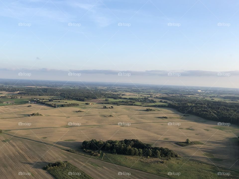 From hot air ballon