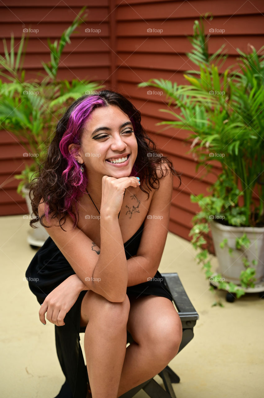 First of 2021, portrait of confident young woman