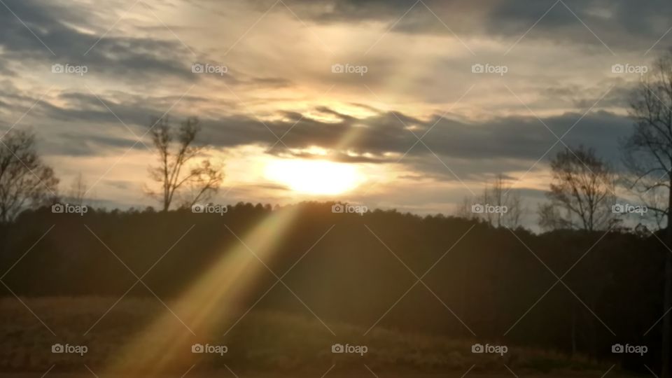 Sunset, Landscape, Dawn, Fog, Sky