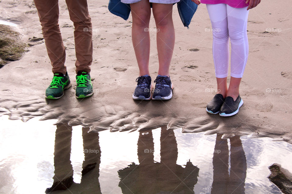 leg reflection in the stream