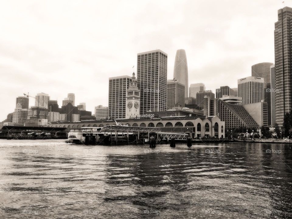 black and white architecture cityscape of San Francisco California